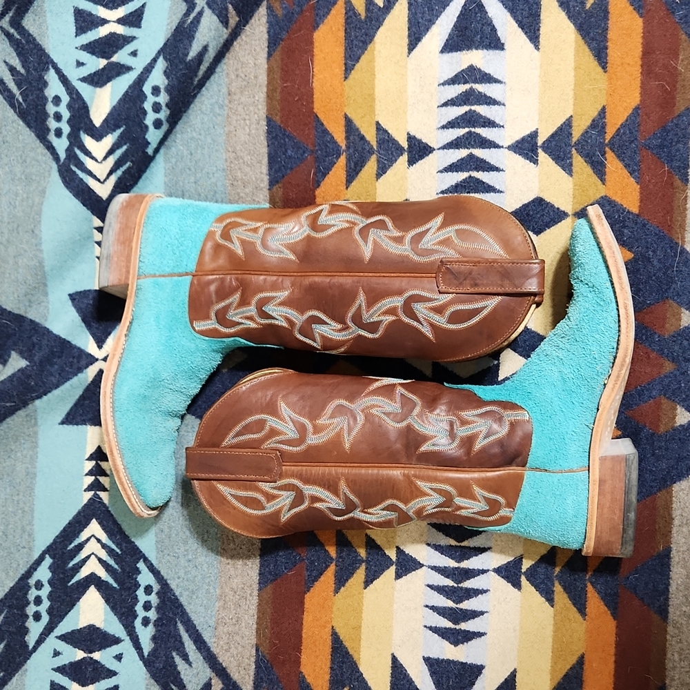 Anderson Bean turquoise cowboy boots